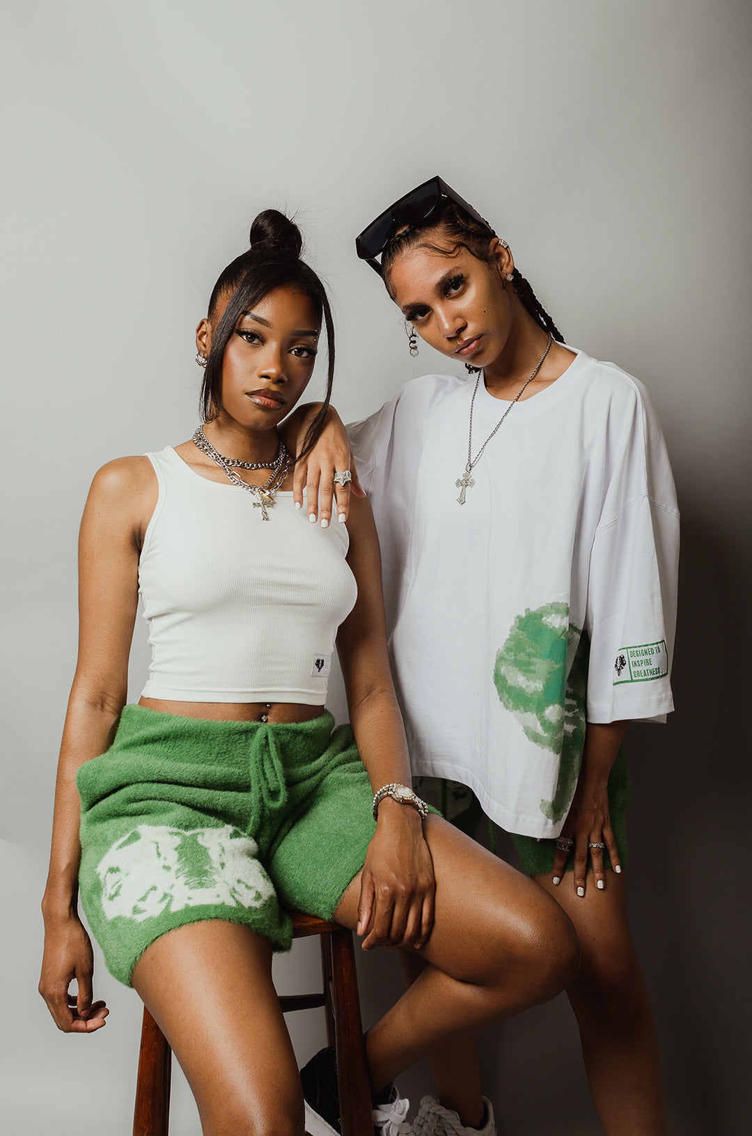 MAIS 'INK' MOHAIR SHORTS - EMERALD