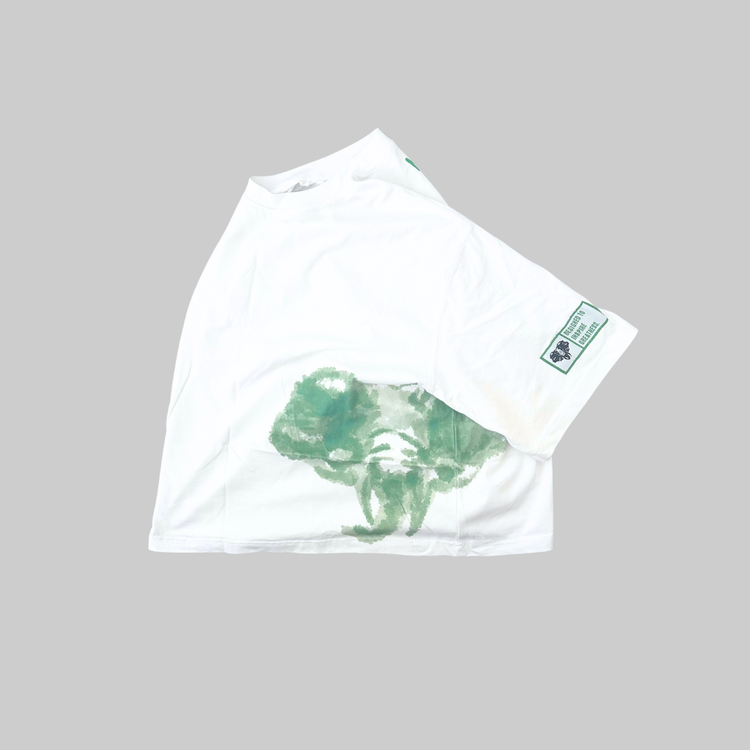MAIS 'CLOUD' TEE - WHITE/EMERALD