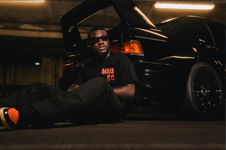 MAIS 'INK' TEE - BLOOD ORANGE