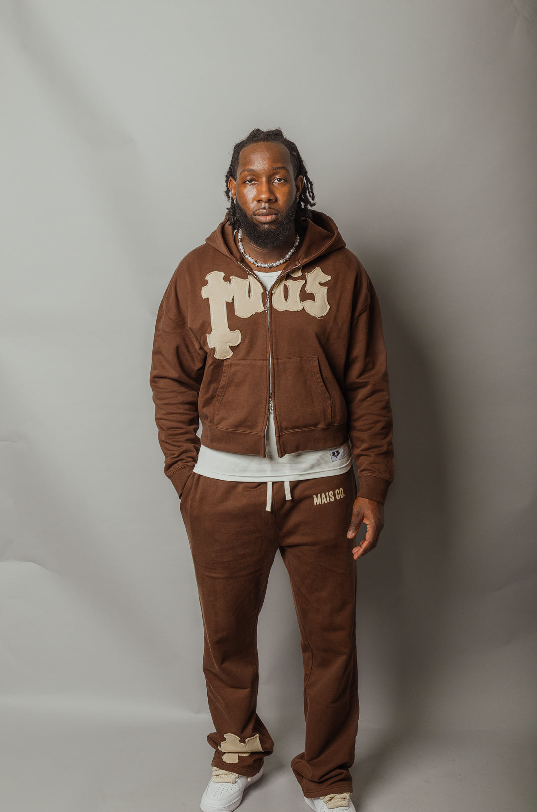 MAIS 'FLEUR' HOODIE - CHOCOLATE