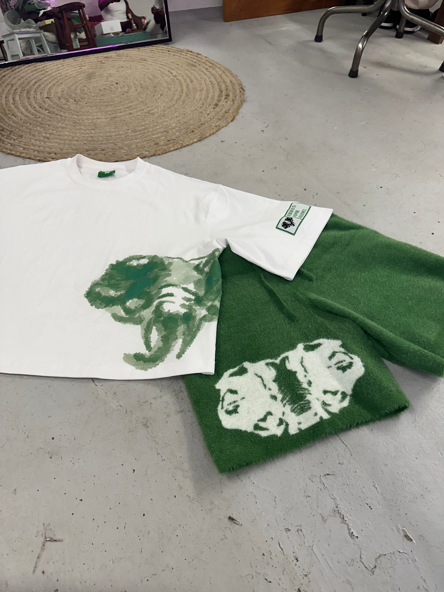 MAIS 'INK' MOHAIR SHORTS - EMERALD