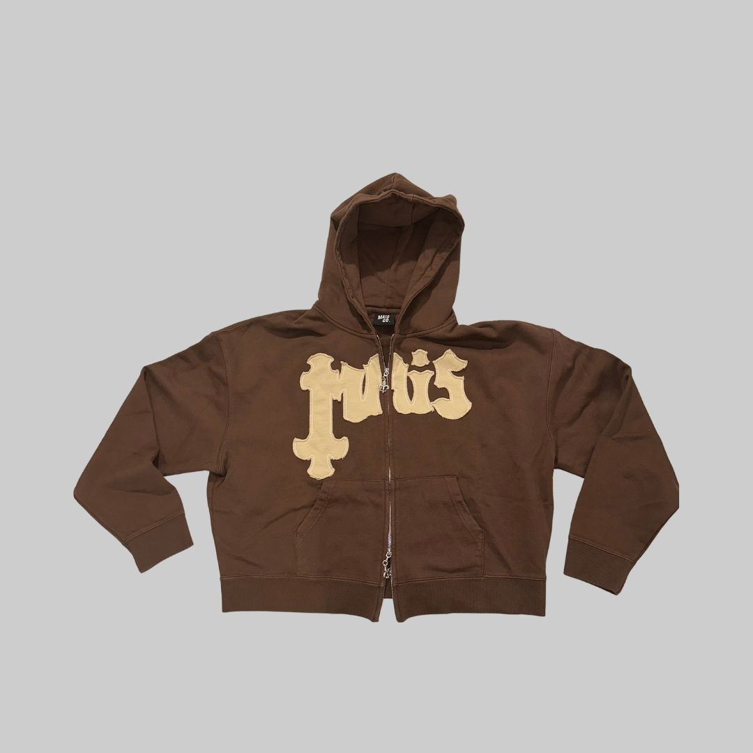 MAIS 'FLEUR' HOODIE - CHOCOLATE