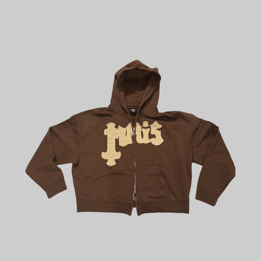 MAIS 'FLEUR' HOODIE - CHOCOLATE