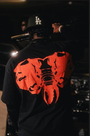 MAIS 'INK' TEE - BLOOD ORANGE